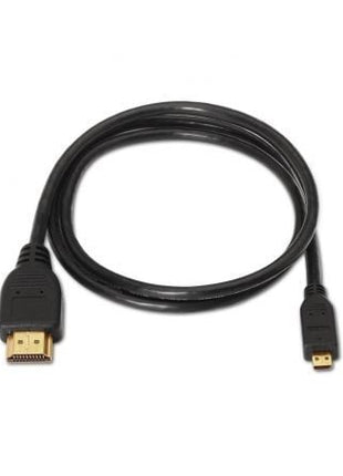 Cable Micro HDMI Aisens A119 - 0116/ HDMI Macho - Micro HDMI Macho/ Hasta 10W/ 720Mbps/ 80cm/ Negro - Tiensol