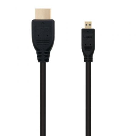 Cable Micro HDMI Nanocable 10.15.3501/ HDMI Macho - Micro HDMI Macho/ 0.8m/ Negro - Tiensol