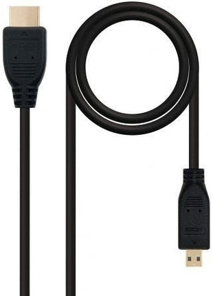 Cable Micro HDMI Nanocable 10.15.3501/ HDMI Macho - Micro HDMI Macho/ 0.8m/ Negro - Tiensol