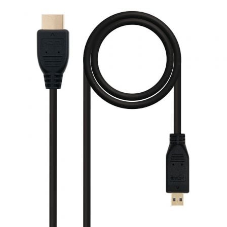 Cable Micro HDMI Nanocable 10.15.3502/ HDMI Macho - Micro HDMI Macho/ 1.8m/ Negro - Tiensol