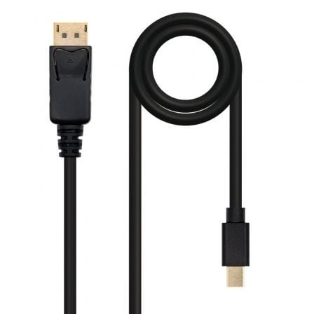 Cable Mini DisplayPort Nanocable 10.15.2402/ Mini DisplayPort Macho - DisplayPort Macho/ 2m/ Negro - Tiensol