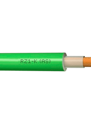 Cable RZ1 K 1x10 mm² - Libre Halogeno Verde - Tiensol