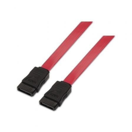 Cable SATA Aisens A130 - 0153/ SATA Hembra - SATA Hembra/ Hasta 0.1W/ 768Mbps/ 50cm/ Rojo - Tiensol