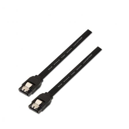 Cable SATA III Aisens A130 - 0157/ SATA Hembra - SATA Hembra/ Hasta 0.1W/ 768Mbps/ 50cm/ Negro - Tiensol