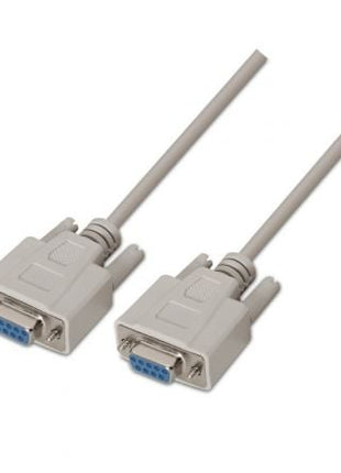 Cable Serie NULL Modem Aisens A112 - 0067/ DB9 Hembra - DB9 Hembra/ Hasta 0.15W/ 1.6Mbps/ 1.8m/ Beige - Tiensol