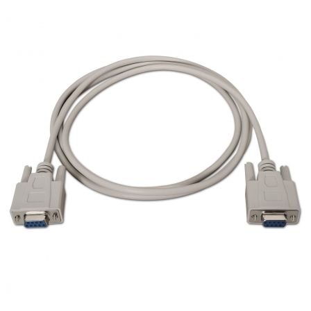 Cable Serie NULL Modem Aisens A112 - 0067/ DB9 Hembra - DB9 Hembra/ Hasta 0.15W/ 1.6Mbps/ 1.8m/ Beige - Tiensol