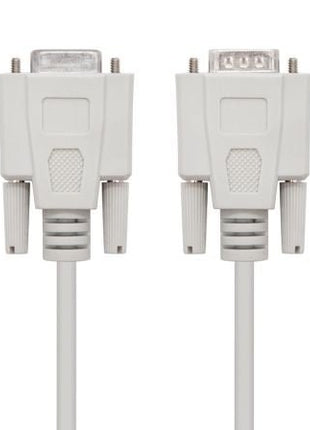 Cable Serie NULL Modem Nanocable 10.14.0503/ DB9 Macho - DB9 Hembra/ 3m/ Beige - Tiensol