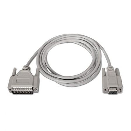 Cable Serie NULL Modem Nanocable 10.14.0802/ DB9 Hembra - DB25 Macho/ 1.8m/ Beige - Tiensol