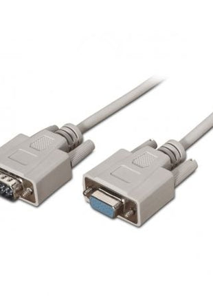 Cable Serie RS232 Aisens A112 - 0065/ DB9 Macho - DB9 Hembra/ Hasta 0.15W/ 1.6Mbps/ 1.8m/ Beige - Tiensol