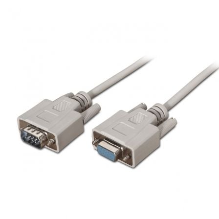 Cable Serie RS232 Aisens A112 - 0065/ DB9 Macho - DB9 Hembra/ Hasta 0.15W/ 1.6Mbps/ 1.8m/ Beige - Tiensol