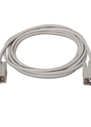 Cable Serie RS232 Aisens A112 - 0065/ DB9 Macho - DB9 Hembra/ Hasta 0.15W/ 1.6Mbps/ 1.8m/ Beige - Tiensol