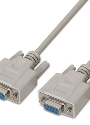 Cable Serie RS232 Aisens A112 - 0066/ DB9 Hembra - DB9 Hembra/ Hasta 0.15W/ 1.6Mbps/ 1.8m/ Beige - Tiensol