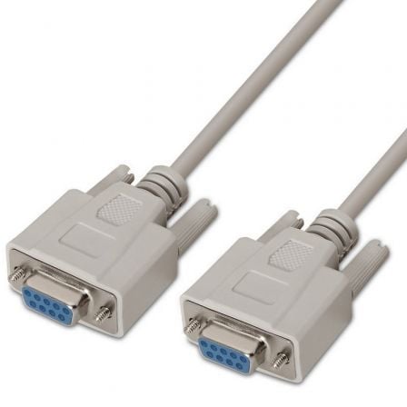 Cable Serie RS232 Aisens A112 - 0066/ DB9 Hembra - DB9 Hembra/ Hasta 0.15W/ 1.6Mbps/ 1.8m/ Beige - Tiensol