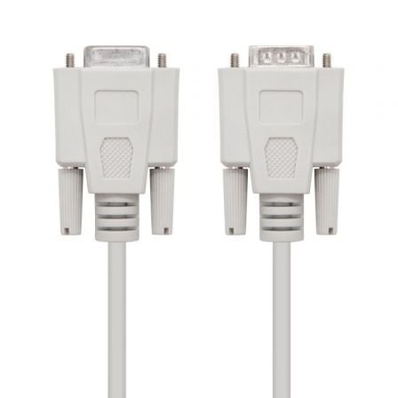 Cable Serie RS232 Nanocable 10.14.0203/ DB9 Macho - DB9 Hembra/ 3m/ Beige - Tiensol