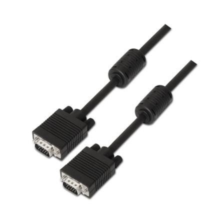 Cable SVGA Aisens A113 - 0074/ HDB15 Macho - HDB15 Macho/ Hasta 3W/ 10Mbps/ 10m/ Negro - Tiensol