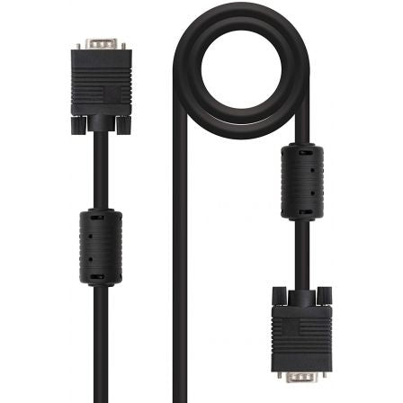 Cable SVGA Nanocable 10.15.0101/ VGA Macho - VGA Macho/ 1m/ Negro - Tiensol