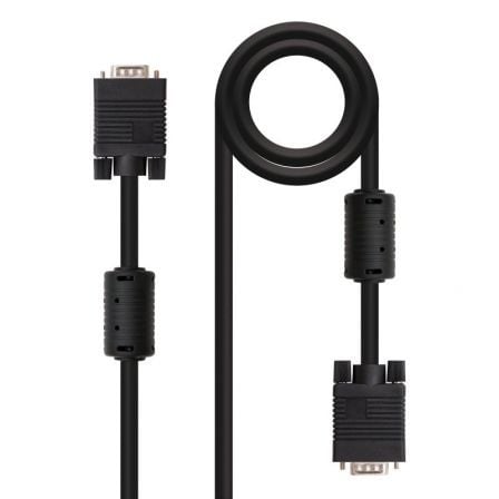 Cable SVGA Nanocable 10.15.0102/ VGA Macho - VGA Macho/ 1.8m/ Negro - Tiensol