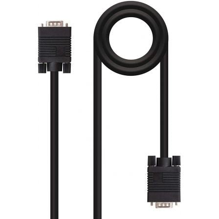 Cable SVGA Nanocable 10.15.1302/ VGA Macho - VGA Macho/ 1.8m/ Negro - Tiensol