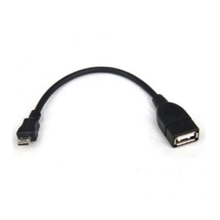 Cable USB 2.0 3GO C122/ MicroUSB Macho - USB Hembra/ 15cm/ Negro - Tiensol