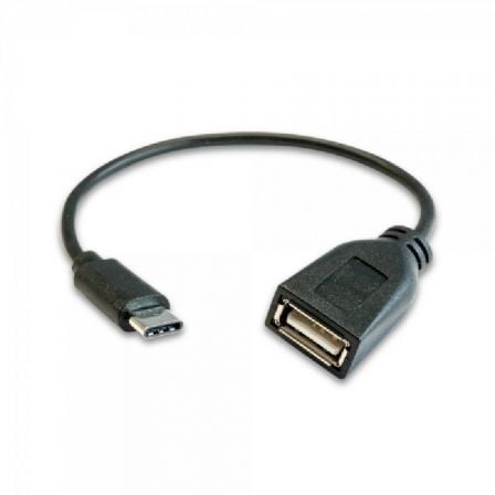 Cable USB 2.0 3GO C135/ USB Tipo - C Macho - USB Hembra/ 20cm/ Negro - Tiensol