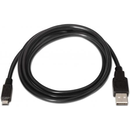 Cable USB 2.0 Aisens A101 - 0027/ USB Macho - MicroUSB Macho/ Hasta 2.5W/ 60Mbps/ 80cm/ Negro - Tiensol