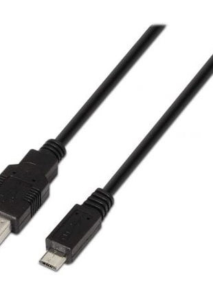 Cable USB 2.0 Aisens A101 - 0027/ USB Macho - MicroUSB Macho/ Hasta 2.5W/ 60Mbps/ 80cm/ Negro - Tiensol