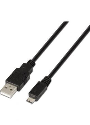 Cable USB 2.0 Aisens A101 - 0028/ USB Macho - MicroUSB Macho/ Hasta 2.5W/ 60Mbps/ 1.8m/ Negro - Tiensol