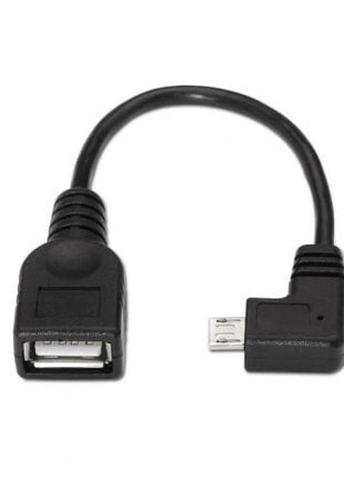 Cable USB 2.0 Aisens A101 - 0032/ MicroUSB Macho - USB Hembra/ Hasta 2.5W/ 60Mbps/ 15cm/ Negro - Tiensol