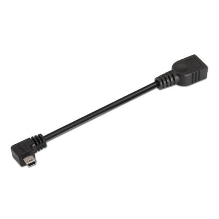 Cable USB 2.0 Aisens A101 - 0034/ MiniUSB Macho - USB Hembra/ Hasta 2.5W/ 60Mbps/ 15cm/ Negro - Tiensol