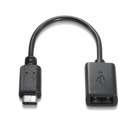 Cable USB 2.0 Aisens A107 - 0059/ USB Tipo - C Macho - USB Hembra/ Hasta 9W/ 625Mbps/ 15cm/ Negro - Tiensol