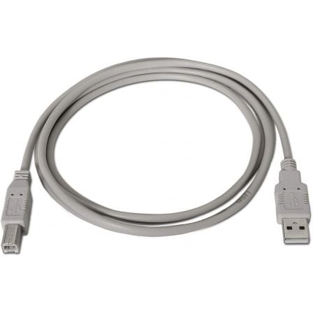 Cable USB 2.0 Impresora Aisens A101 - 0001/ USB Tipo - B Macho - USB Macho/ Hasta 2.5W/ 60Mbps/ 1m/ Beige - Tiensol