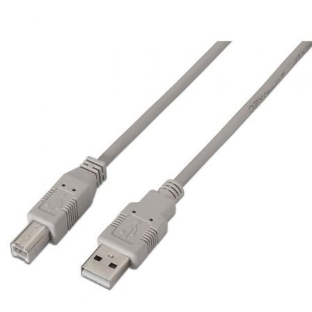 Cable USB 2.0 Impresora Aisens A101 - 0002/ USB Tipo - B Macho - USB Macho/ Hasta 2.5W/ 60Mbps/ 1.8m/ Beige - Tiensol