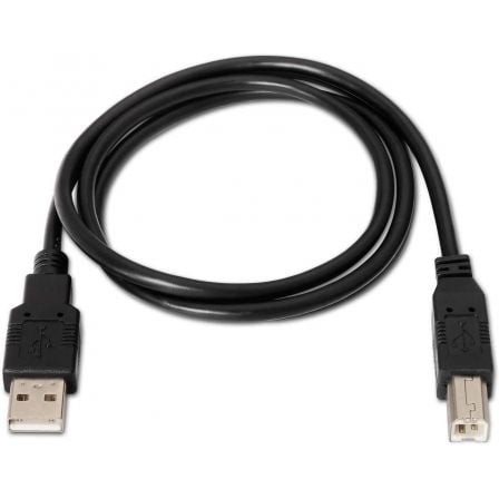 Cable USB 2.0 Impresora Aisens A101 - 0005/ USB Tipo - B Macho - USB Macho/ Hasta 2.5W/ 60Mbps/ 1m/ Negro - Tiensol