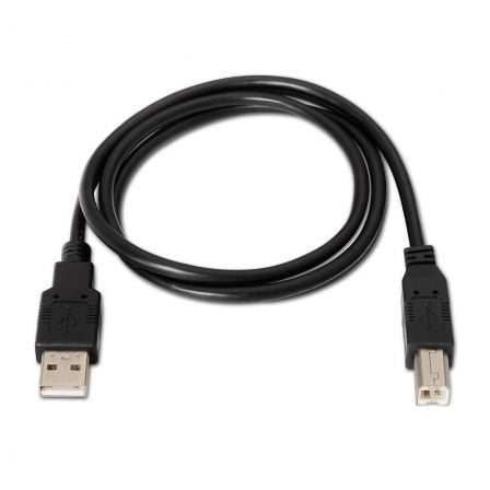 Cable USB 2.0 Impresora Aisens A101 - 0006/ USB Tipo - B Macho - USB Macho/ Hasta 2.5W/ 60Mbps/ 1.8m/ Negro - Tiensol