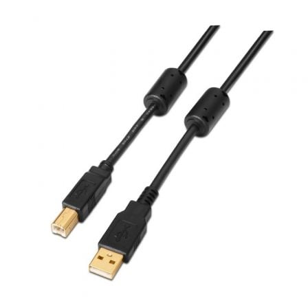 Cable USB 2.0 Impresora Aisens A101 - 0009/ USB Tipo - B Macho - USB Macho/ Hasta 2.5W/ 60Mbps/ 2m/ Negro - Tiensol