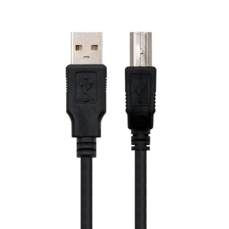 Cable USB 2.0 Impresora Nanocable 10.01.0103 - BK/ USB Tipo - B Macho - USB Macho/ 1.8m/ Negro - Tiensol