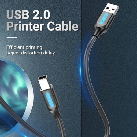 Cable USB 2.0 Impresora Vention COQBG/ USB Tipo - B Macho - USB Macho/ 480Mbps/ 1.5m/ Negro - Tiensol