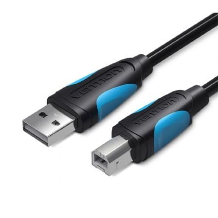 Cable USB 2.0 Impresora Vention VAS - A16 - B100/ USB Tipo - B Macho - USB Macho/ 480Mbps/ 1m/ Negro - Tiensol