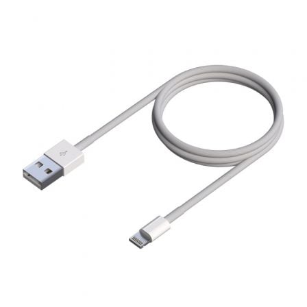 Cable USB 2.0 Lightning Aisens A102 - 0542/ USB Macho - Lightning Macho/ Hasta 2.5W/ 60Mbps/ 50cm/ Blanco - Tiensol