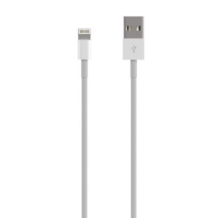 Cable USB 2.0 Lightning Aisens A102 - 0542/ USB Macho - Lightning Macho/ Hasta 2.5W/ 60Mbps/ 50cm/ Blanco - Tiensol