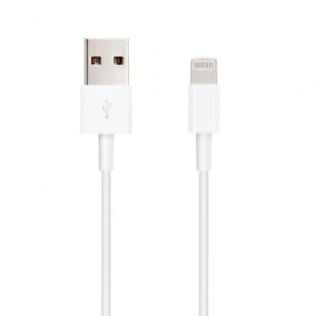 Cable USB 2.0 Lightning Nanocable 10.10.0400/ USB Macho - Lightning Macho/ 50 cm/ Blanco - Tiensol