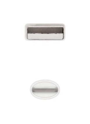 Cable USB 2.0 Lightning Nanocable 10.10.0402/ USB Macho - Lightning Macho/ 2m/ Blanco - Tiensol