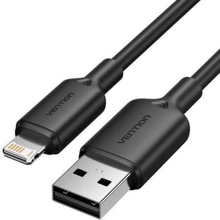 Cable USB 2.0 Lightning Vention LAMBH/ USB Macho - Lightning Macho/ 480Mbps/ 2m/ Negro - Tiensol