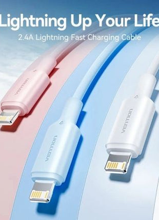 Cable USB 2.0 Lightning Vention LAMBH/ USB Macho - Lightning Macho/ 480Mbps/ 2m/ Negro - Tiensol