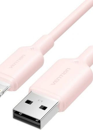 Cable USB 2.0 Lightning Vention LAMPF/ USB Macho - Lightning Macho/ 480Mbps/ 1m/ Rosa - Tiensol