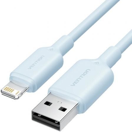 Cable USB 2.0 Lightning Vention LAMSH/ USB Macho - Lightning Macho/ 480Mbps/ 2m/ Azul - Tiensol