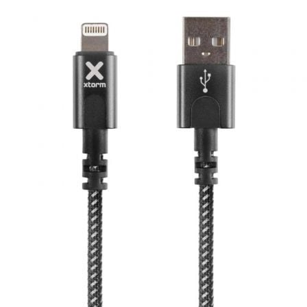 Cable USB 2.0 Lightning Xtorm CX2021/ USB Macho - Lightning Macho/ Hasta 12W/ 480Mbps/ 3m/ Negro - Tiensol