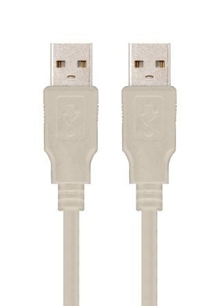 Cable USB 2.0 Nanocable 10.01.0303/ USB Macho - USB Macho/ 2m/ Beige - Tiensol