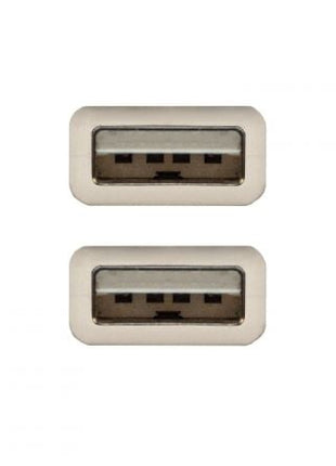 Cable USB 2.0 Nanocable 10.01.0304/ USB Macho - USB Macho/ 3m/ Beige - Tiensol