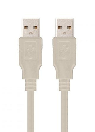 Cable USB 2.0 Nanocable 10.01.0304/ USB Macho - USB Macho/ 3m/ Beige - Tiensol